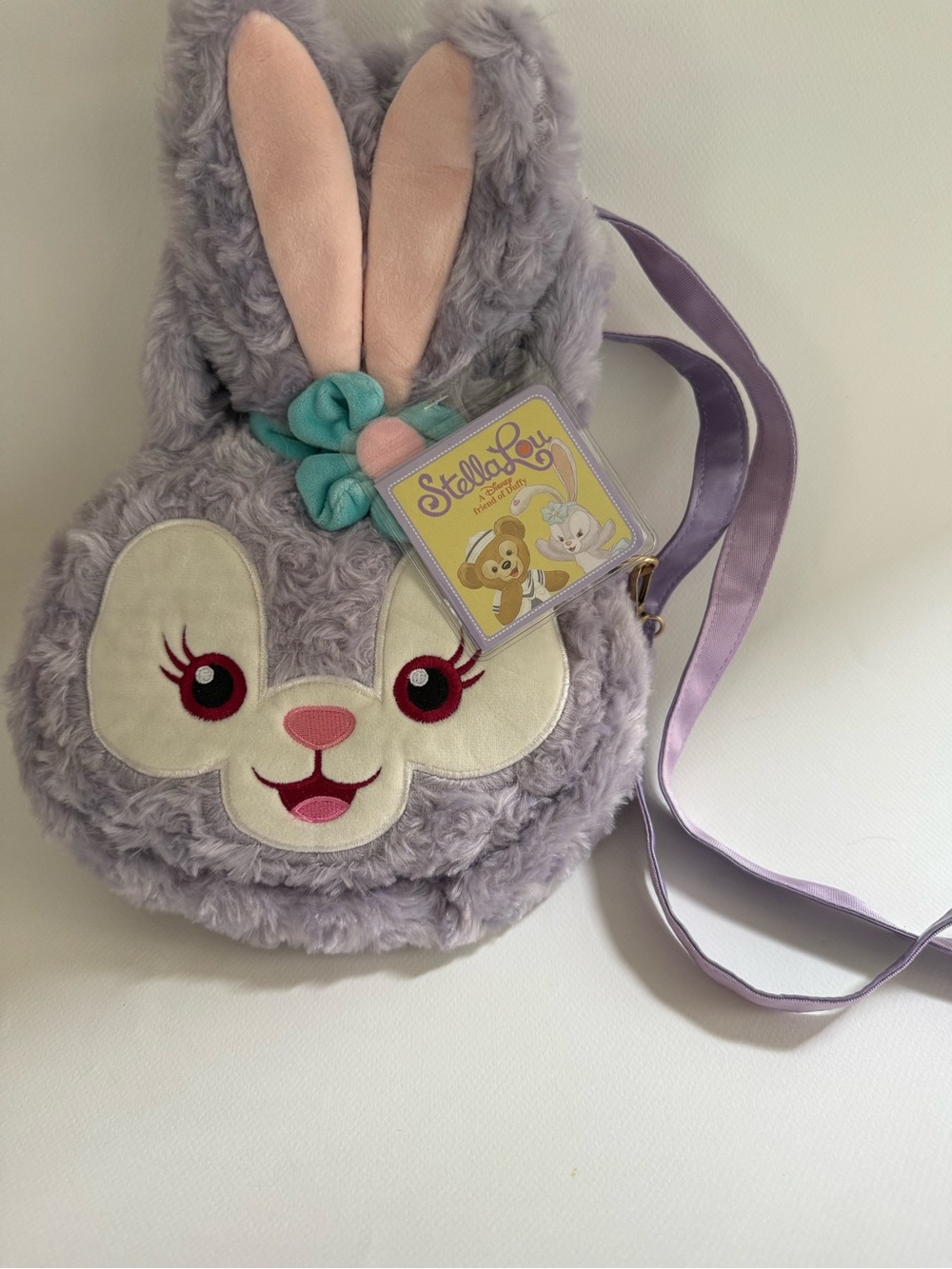 Disney StellaLou Plush Bunny Crossbody Bag in Lavender, Teal